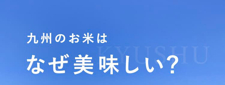 九州のお米はなぜ美味しい？