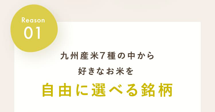 九州産米7種の中から好きなお米を。自由に選べる銘柄
