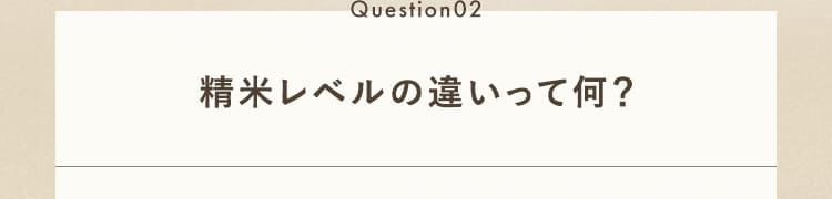 精米レベルの違いって何?